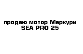 продаю мотор Меркури SEA-PRO 25
